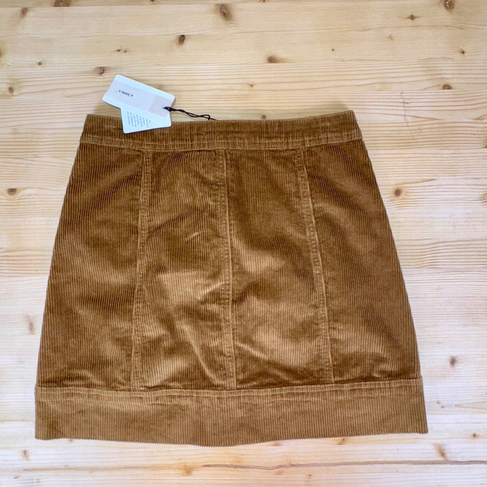 A Loves A Brown Corduroy Button Front Mini Skirt Size 4 High Waist Casual - Picture 2 of 7